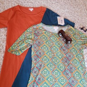 Lot two Lularoe Julia dresses size L